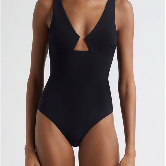 ZIMMERMAN**2025 Rhiannon Black One-Piece Swimwear with Plunging V-Neck - Picture 6 of 15